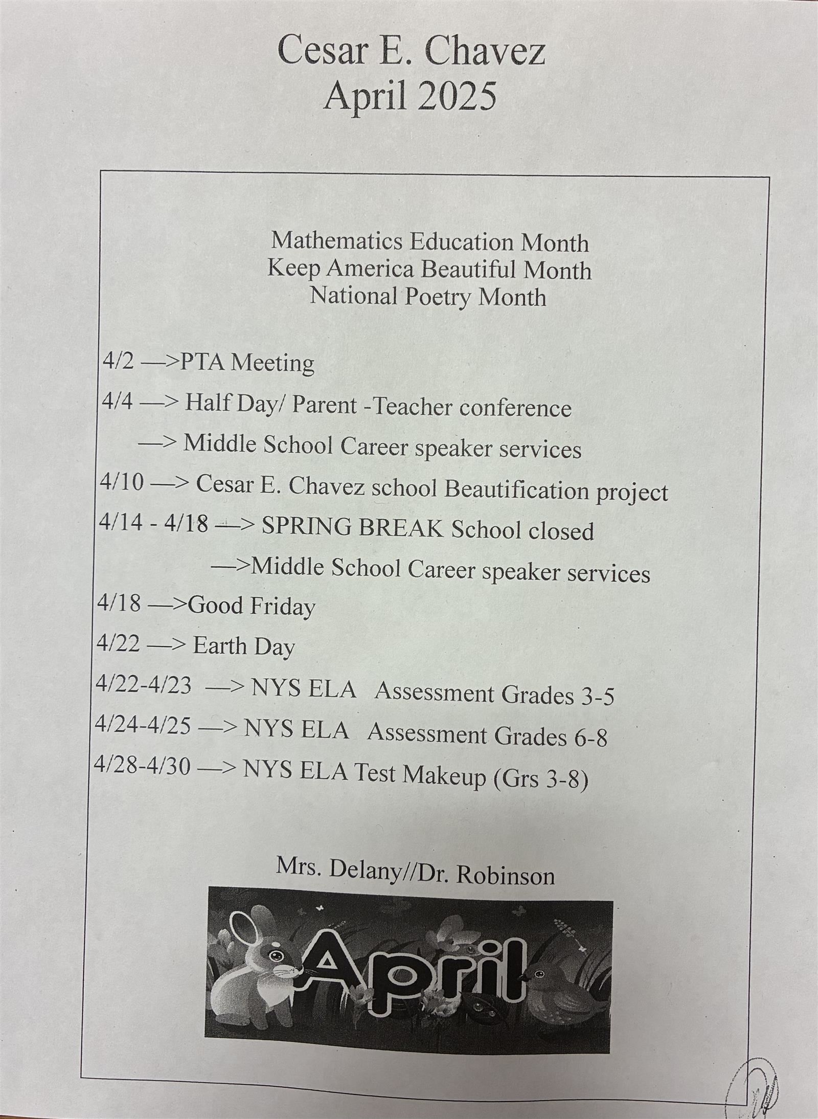 Monthly Events