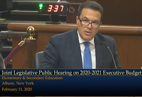  Superintendent of Schools Dr. Edwin M. Quezada testifying to joint legislative session