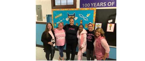 Wearing Pink for Breast Cancer Awareness Day
